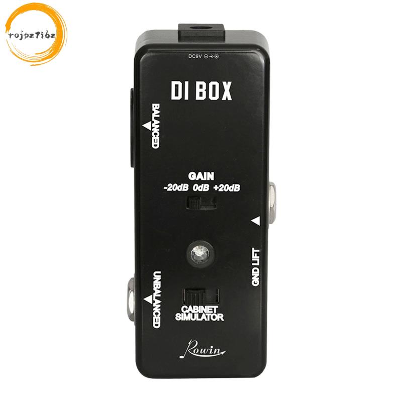 Rowin DI BOX LEF-331 Micro-DI với Cab Sim và Gain Guitar Effect Pedal True Bypass