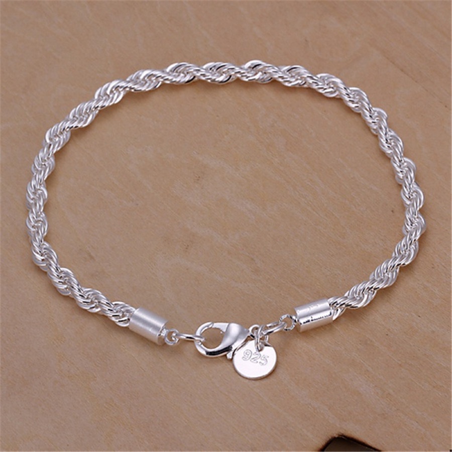 Vòng cổ Bạc 925 Cao Cấp 4MM Thời Trang Dành Cho Cả Nam Và Nữ