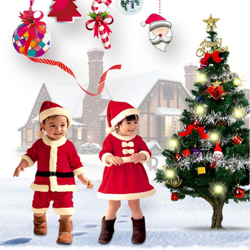 Bé Trẻ Em Trang Phục Giáng Sinh Ông Già Noel Bé Trai Và Bé Gái Trang Phục Giáng Sinh Mẫu Giáo Quần Áo Biểu Diễn Giáng Sinh Quần Áo