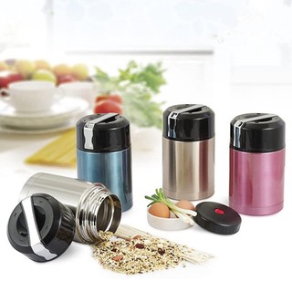 Bình Thực Phẩm Miệng Rộng Cho Thức Ăn Nóng, Hộp Cơm Trưa Có Nắp Tay Cầm, Hộp Canh Cách Nhiệt Chân Không Đôi Tường, Thực Phẩm Giữ Nhiệt Bằng Thép Không Gỉ