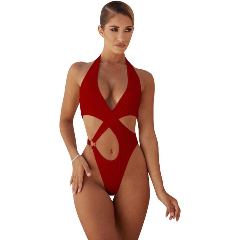 KIN Đồ Bơi Một Mảnh Cho Nữ Cut-out Đồ Bơi Dây Bikini Cross-Front Bộ Đồ Tắm Rỗng Backless Đồ Bơi