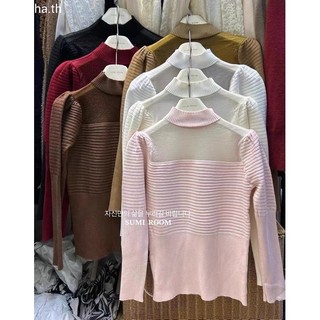 Áo len nữ dài tay vai bồng, cổ lọ 3 phân phối lưới siêu sang