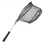 Lưới câu cá gấp Mini LACYESUK, Lưới câu cá hợp kim nhôm 50cm / 19in chất lượng cao, Hình tam giác thực tế Lưới câu cá tam giác màu đen bền bỉ Kayaking