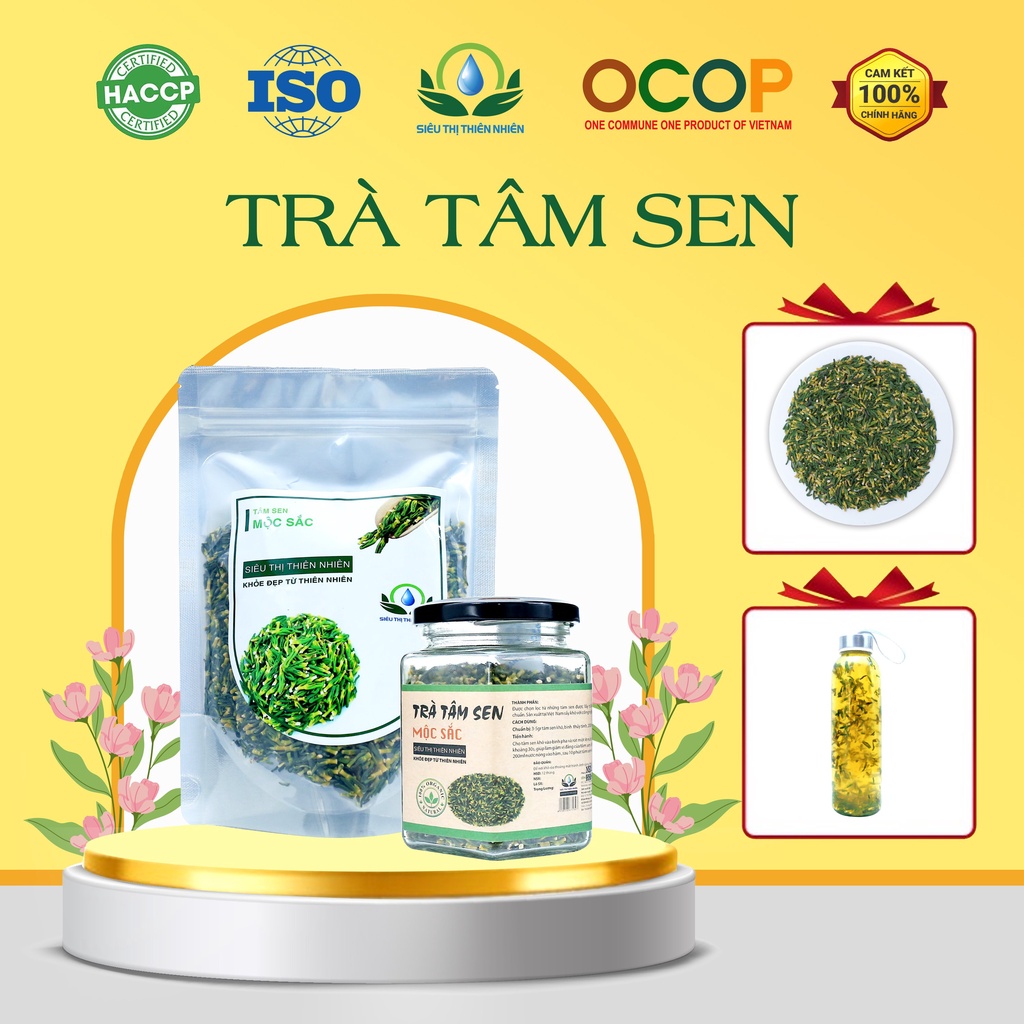 Trà Tâm Sen Sấy Lạnh – Hỗ Trợ Mất Ngủ, An Thần 100g – Siêu Thị Thiên Nhiên