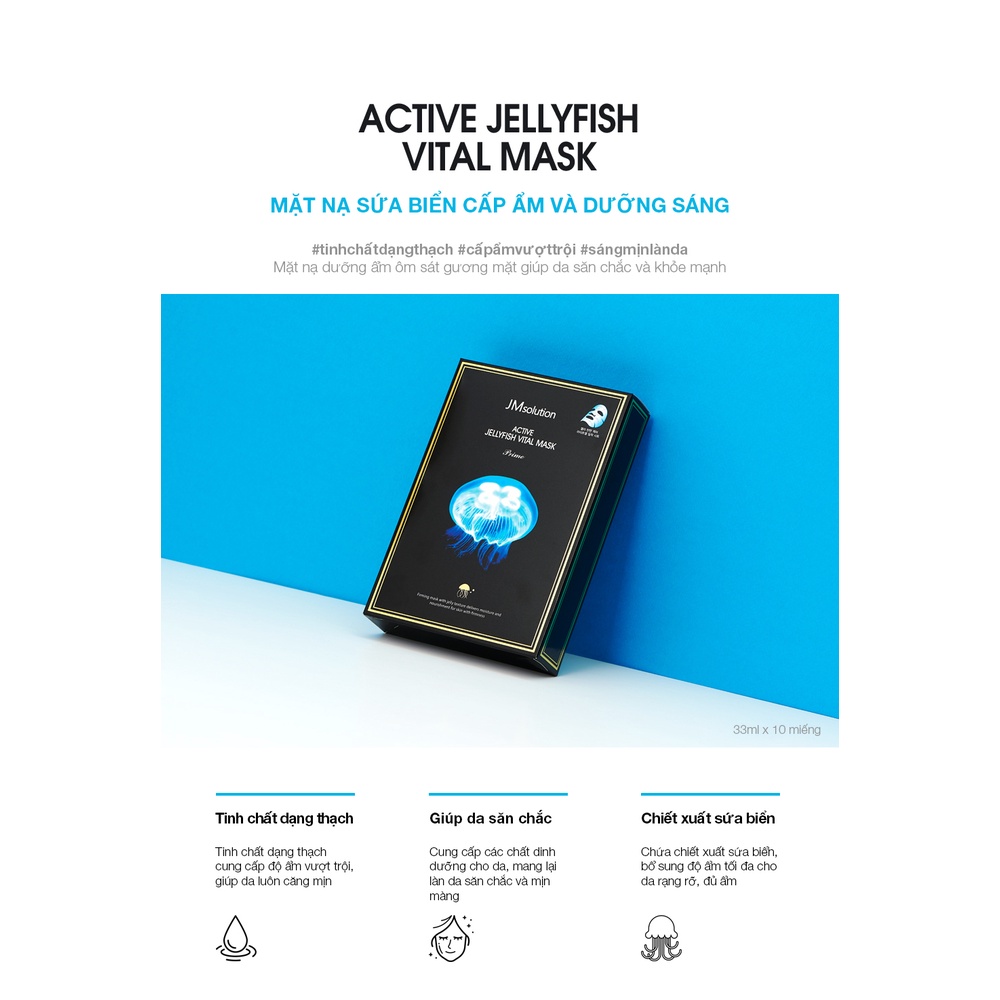 JMsolution Mặt Nạ Sứa Biển Active Jellyfish Vital Mask Prime 33ml - Cấp Ẩm Và Dưỡng Sáng Da Chính Hãng