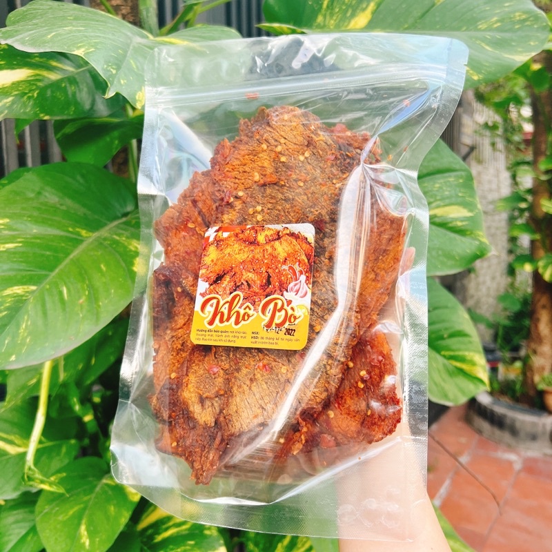 KHÔ BÒ MIẾNG (Bò Thật 100%) Giá Sỉ Loại ngon đặc biệt, túi 500gr