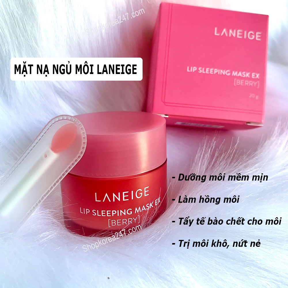 [ Mẫu Mới ] Mặt nạ ngủ cho môi Laneige Lip Sleeping Mask Berry 20g EX