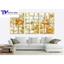Bộ 3 Tranh Hoa Trang Sức 3D , Tranh Tráng Gương ( Bộ 3 Tấm )