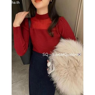 Áo len nữ dài tay vai bồng, cổ lọ 3 phân phối lưới siêu sang