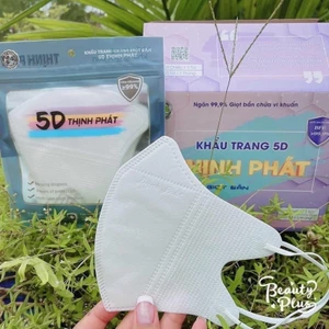 Thùng 100 chiếc Khẩu trang 5D Mask Thịnh Phát 10 túi kháng khuẩn 10 chiếc/túi