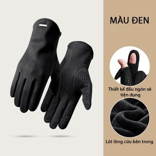 Găng tay mùa đông nam Cao cấp Freesize co giãn 4 chiều lót lông nhung mềm mịn giữ nhiệt tốt Cope88