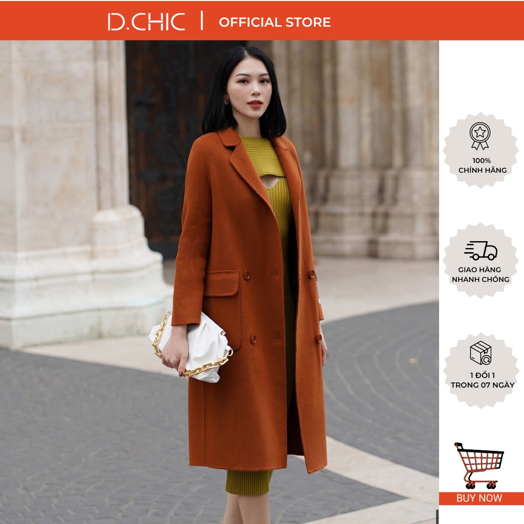 Áo khoác dạ Handmade dáng dài cổ 2 ve D.CHIC MS: 980273 | Shopee Việt Nam