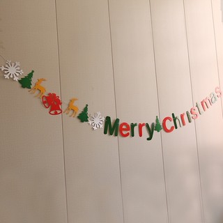 Dây cờ trang trí Noel Merry Christmas màu sắc