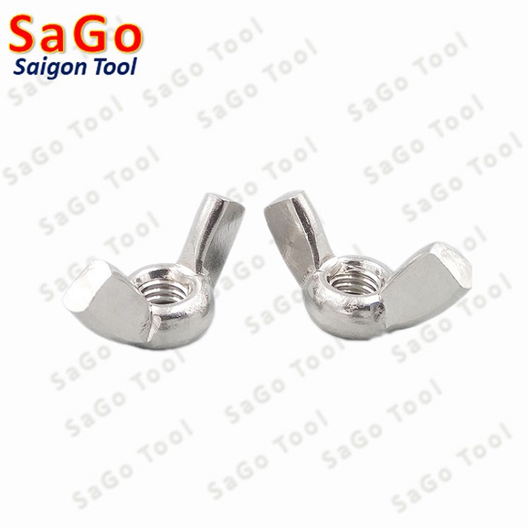 Đai ốc cánh bướm vặn tay INOX 304 - Tán chuồn size M3 M4 M5 M6 M8 M10 ...