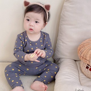 Bộ đồ ngủ Cotton cao cấp cho trẻ em 0-5 tuổi Đồ ngủ giữ ấm hoạt hình
