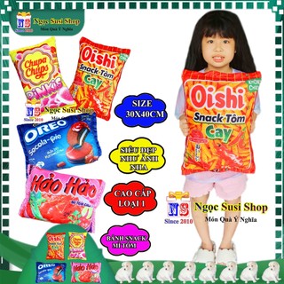GẤU BÔNG HÌNH BÁNH SNACK GÓI MÌ NHỒI BÔNG SIÊU MỀM MỊN CAO CẤP [ GIAO NHANH]