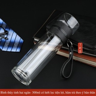 BÌNH THỦY TINH 2 LỚP GIỮ NHIỆT NẮP LƯỚI LỌC 500ML