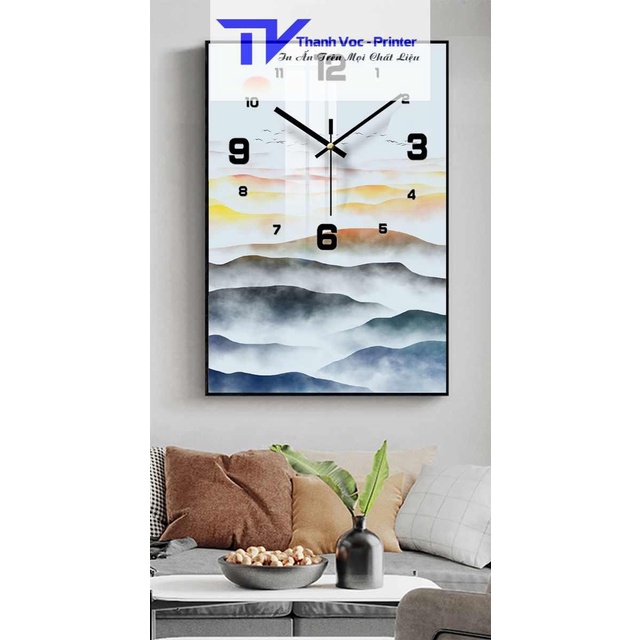 [Rẻ vô địch] Đồng Hồ Treo Tường Tráng Gương Kim Trôi Sang Trọng Dòng 40cmx80cm