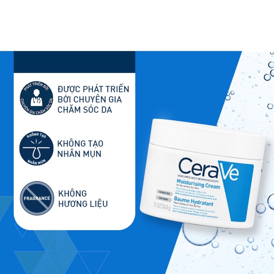 Ảnh Kem dưỡng ẩm dành cho da khô Cerave Daily Moisturizing Cream khối lượng 50g/340g/454g - ajaskinlab 4