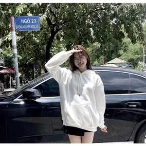 Áo Nỉ Hoodie ,Nỉ Bông Trơn Basic Nam Nữ Form Rộng Thu Đông
