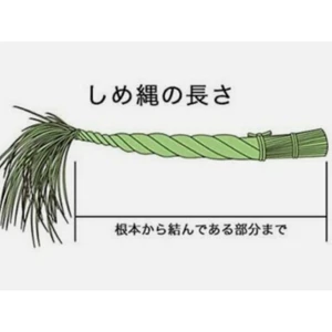 Shimenawa dây rơm khô cuộn dài trang trí Tết Nhật