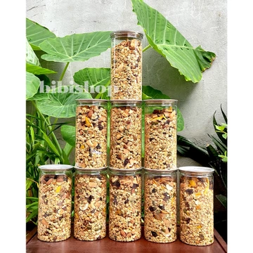 Granola Ăn Kiêng Nhiều Hạt Ít Ngọt 500g- Ngũ Cốc Ăn Kiêng Vị Truyền Thống (tỷ lệ yến mạch 70%)