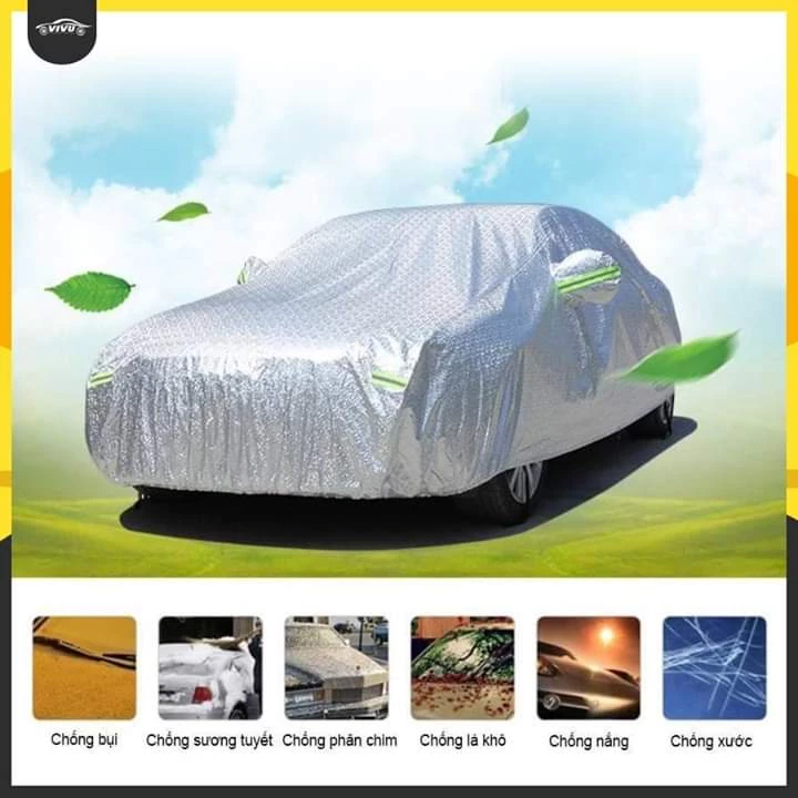 Bạt phủ xe ô tô cao cấp - Bạt phủ ô tô 3 lớp tráng nhôm