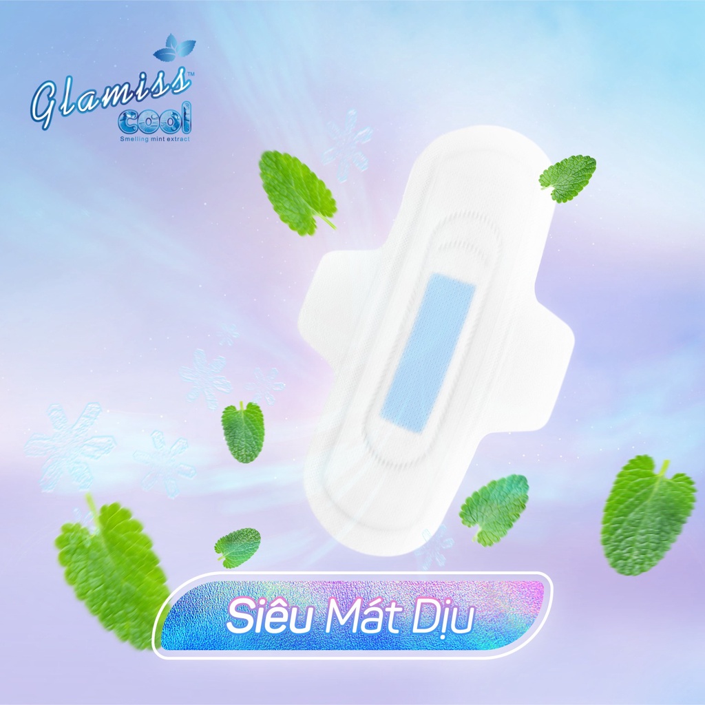 Ảnh Combo 2 gói Băng vệ sinh thảo dược the mát Glamiss Cool Extra ban ngày 24,5 cm 2