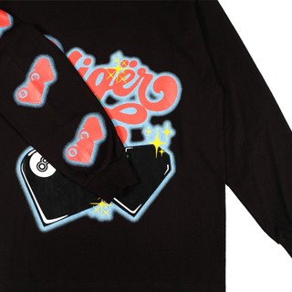 Áo thun tay dài 8-CHERRY Đen unisex