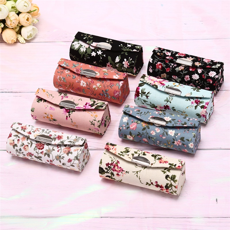 [Hàng mới về] Hộp đựng son môi kẹp sắt thời trang có gương bên trong & khóa cài