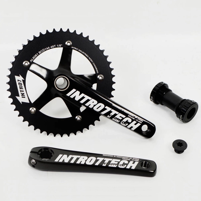 Đùi Dĩa INTRO7TECH 48T Cốt Trục Rỗng Kèm BB Dành Cho Xe Đạp Fixedgear