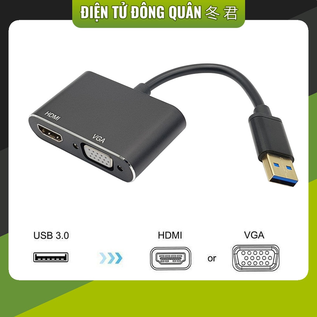 [HCM] Bộ chuyển đổi USB 3.0 sang HDMI và VGA full HD 1080P truyền hình ...