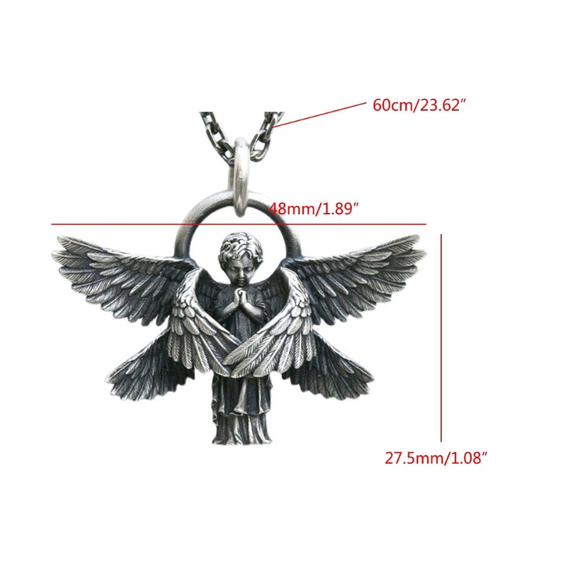 Jenniferab Nổ Seraphim Vòng Cổ Châu Âu Mỹ Cánh Thiên Thần Mặt Dây Chuyền Vòng Cổ