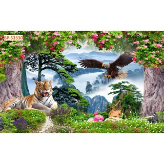 Tranh Dán Tường UY TRẤN SƠN HÀ - MÃNH HỔ THƯỢNG SƠN