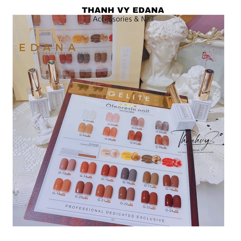 Sét sơn gel cao cấp 24 màu chính hãng GELITE [THANH VY EDANA] | Shopee ...