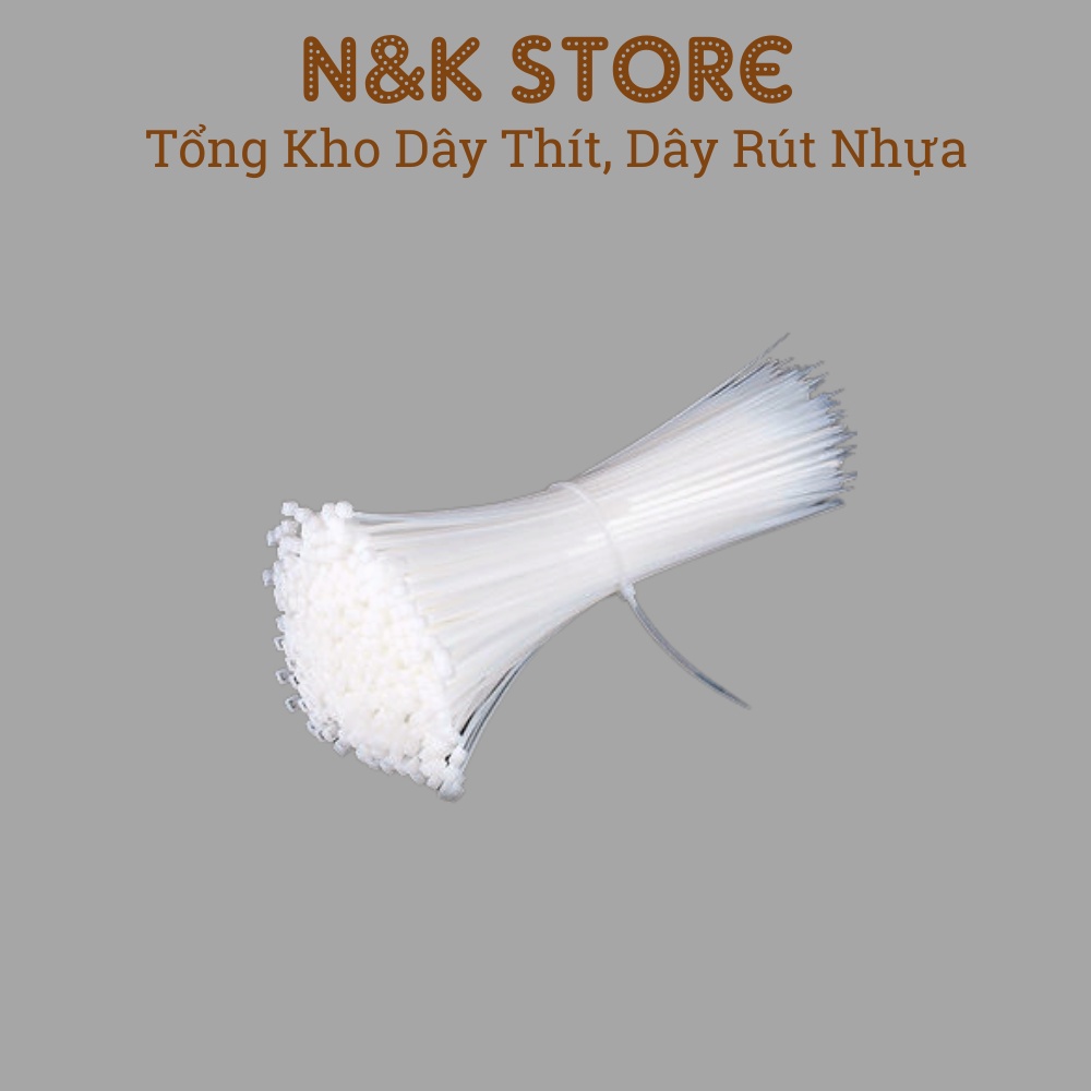 Túi 100c dây thít nhựa 5x400mm, dây rút nhựa dài 40cm, dây buộc chắc chắn