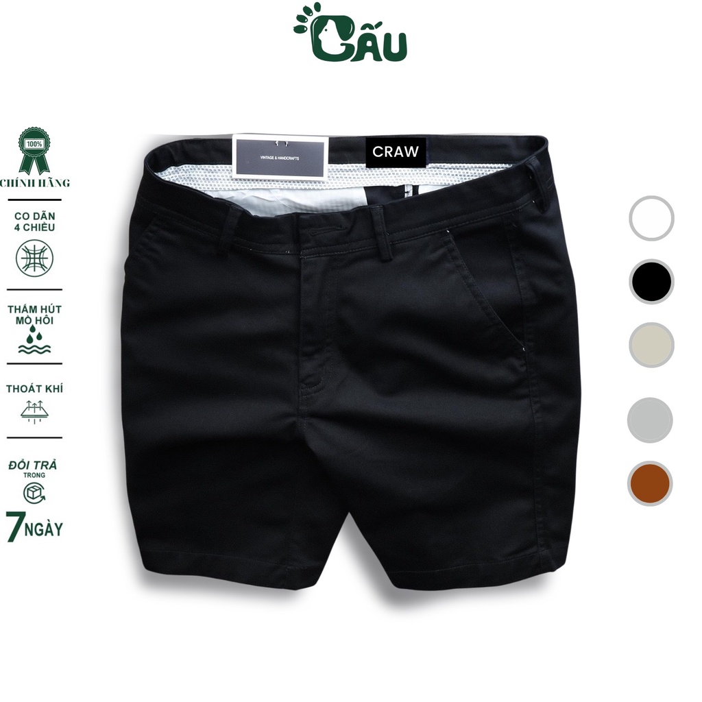 Quần short Nam Gấu 194 chất kaki siêu dày dặn, sang chảnh form gerular fit