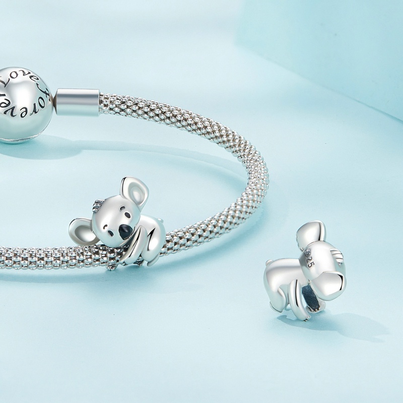 BAMOER Hạt Bạc 925 Hình Gấu Koala Thời Trang