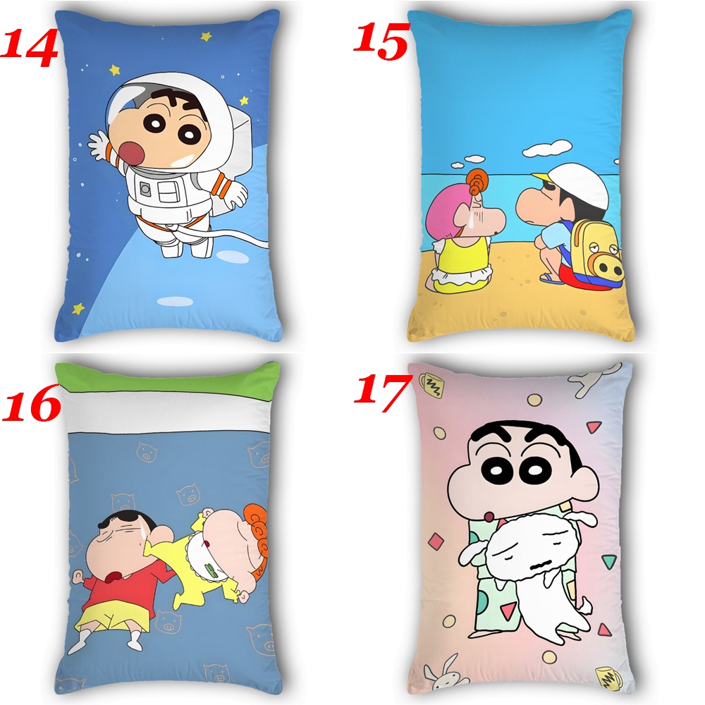 Vỏ Gối Hình Chữ Nhật In Hoạt Hình Cậu Bé Bút Chì Shin-chan Trang Trí Nhà Cửa