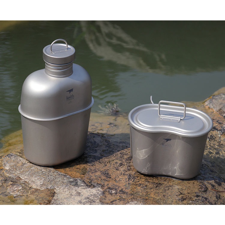 Bộ Bi Đông đựng nước Titanium Mess Kit Keith Ti3060 | Shopee Việt Nam