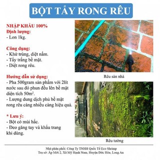 Bột tẩy rong rêu - Chất tẩy rong rêu cho sân xi măng,sân gạch vỉa hè hiệu quả 1gói 500g