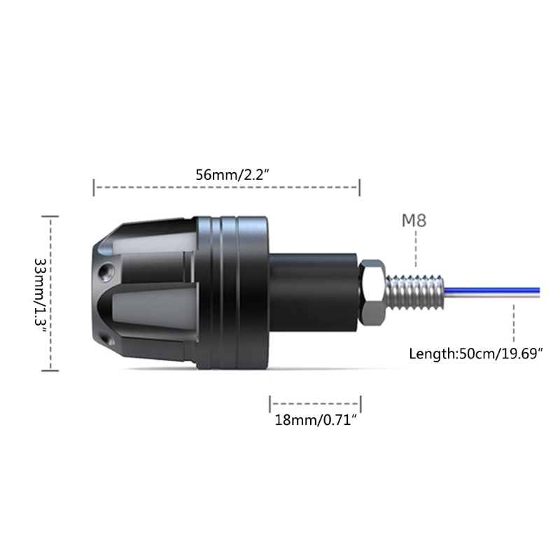 [CH *] Đèn báo rẽ Tay cầm thanh cuối tay cầm cắm đèn Blinker cho xe máy Dirt Bike