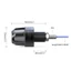 Đèn báo rẽ Tay cầm thanh cuối tay cầm cắm đèn Blinker cho xe máy Dirt Bike