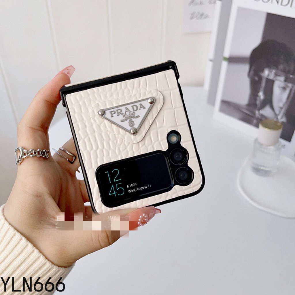 Ốp lưng gấp cổ điển chống sốc thiết kế trọn gói Vỏ điện thoại cho Galaxy Z Flip 3 4 5 6 7 7FE 5G Vỏ da PU sang trọng thời trang cho Z Flip7