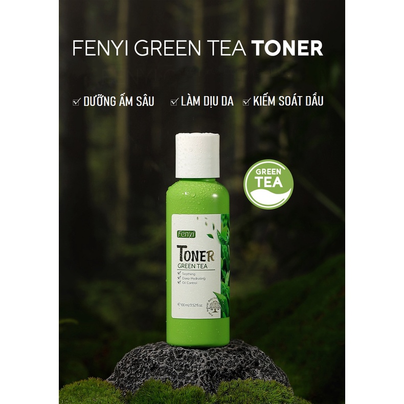 Toner Trà Xanh FENYI Green Tea 100ml Dưỡng Trắng, Cấp Ẩm, Loại Bỏ Dầu Thừa Và Se Khít Lỗ Chân Lông, Giúp Da Trắng Sáng