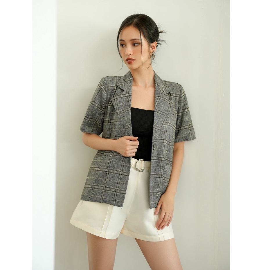 Áo khoác OLV Short Sleeve Blazer In Gray