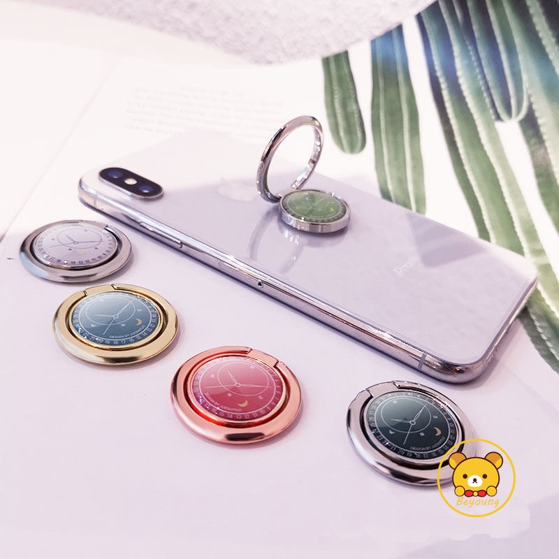 Ốp Điện Thoại Họa Tiết Đồng Hồ Có Nhẫn Đỡ Cho iPhone 14 13 12 11 Pro Max X XR XS Max
