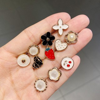 Set 10 Ghim Cài Áo Đính Ngọc Trai Dễ Thương