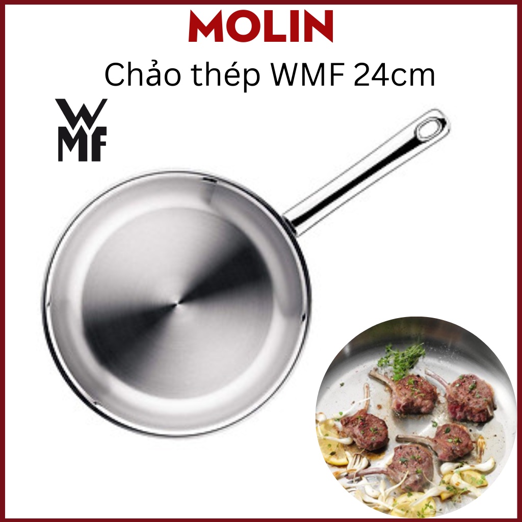 Chảo thép WMF Pfanne Frying Pan 24-28cm, chảo inox bếp từ chuyên dụng ...