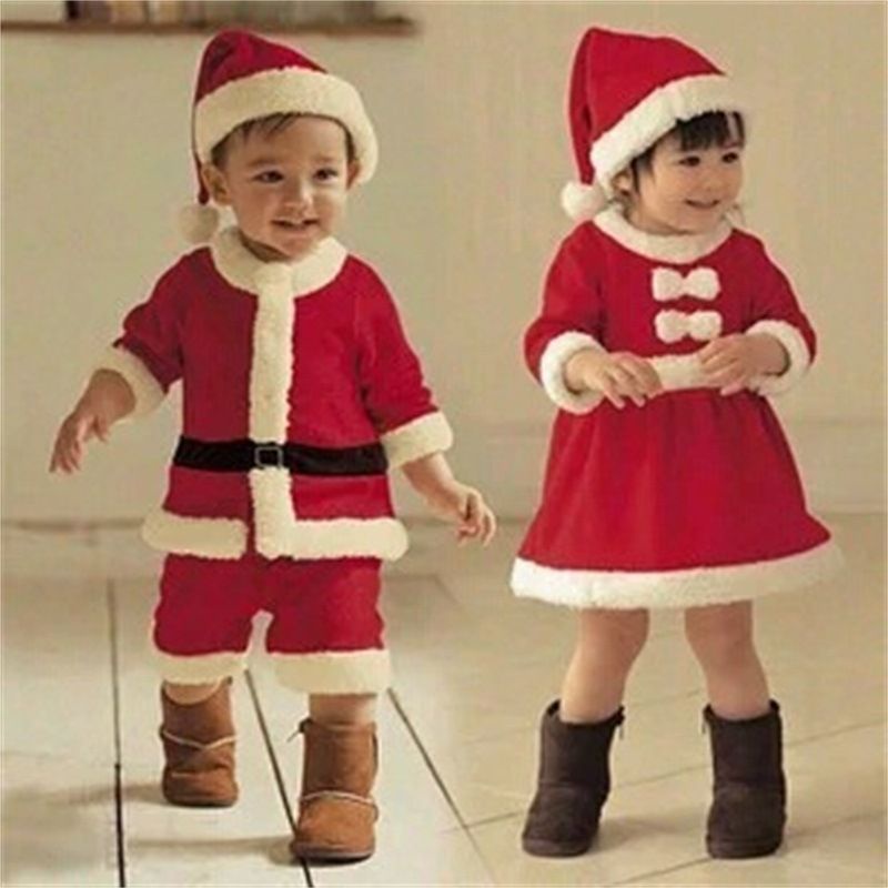 Bé Trẻ Em Trang Phục Giáng Sinh Ông Già Noel Bé Trai Và Bé Gái Trang Phục Giáng Sinh Mẫu Giáo Quần Áo Biểu Diễn Giáng Sinh Quần Áo